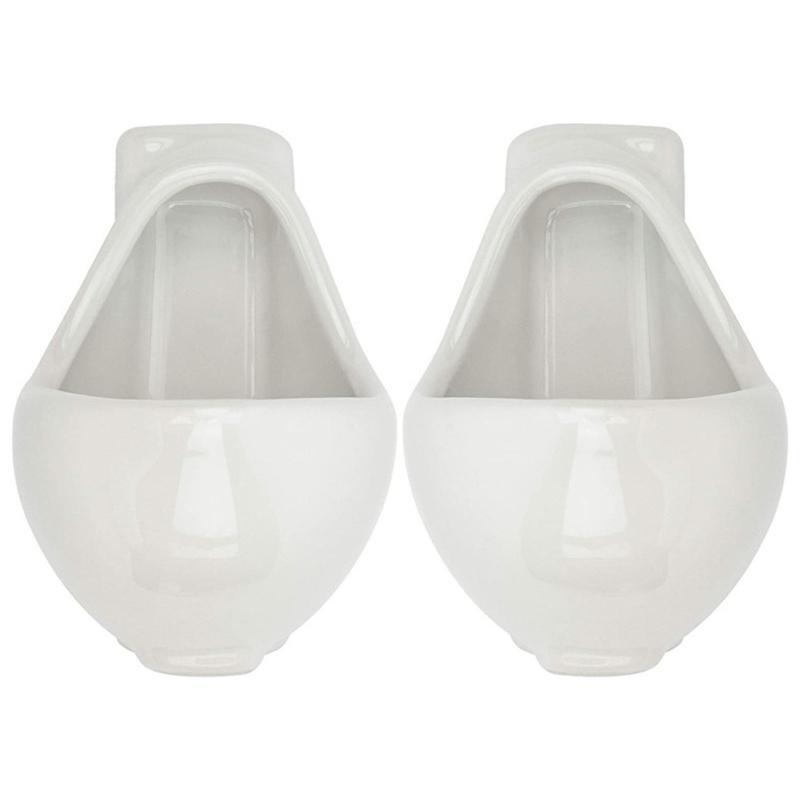 2 Pieces Urinal Shot Ceramic Mug Coffee Cup Personal Cup Ceramic Cup Durable