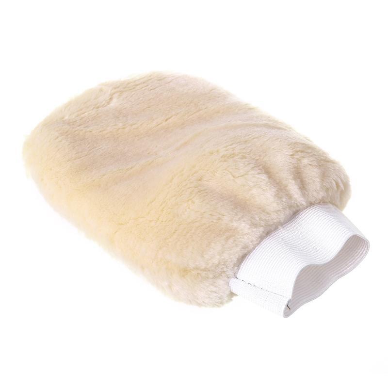 Lambswool Car Wash Mitt Ultra Soft Sheepskin Brush Cleaning Washing Sponge Glove