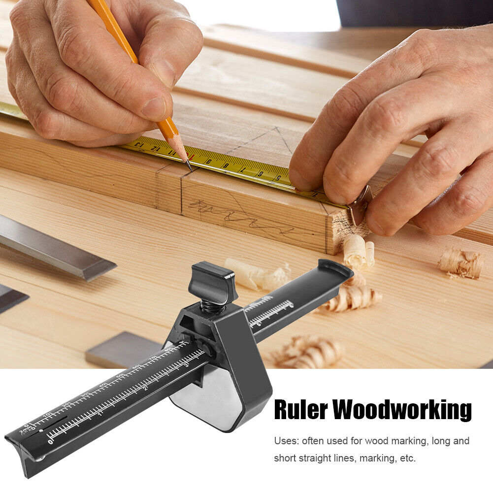 Carpenter Parallel Line Marker Scriber with Scale Woodworking Scribe Tools