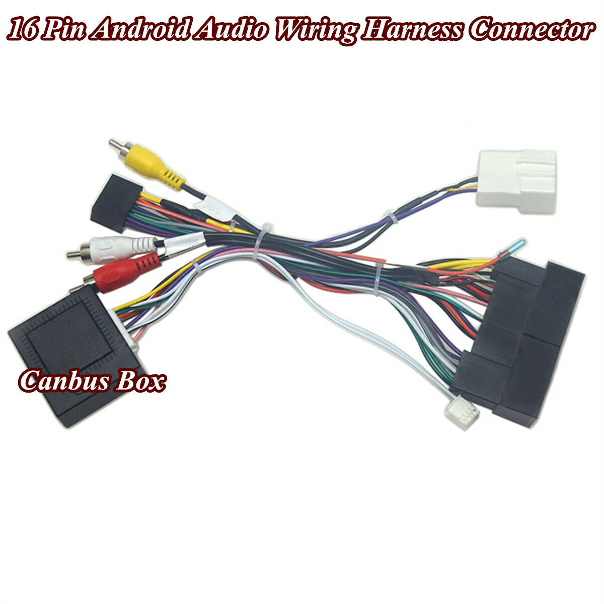 16Pin Android Audio Wiring Harness Adapter w/Canbus For Hyundai Elantra Santa Fe