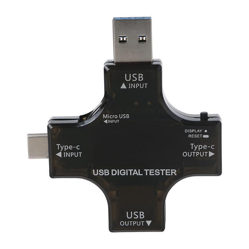 USB C 4 in 1 Voltage and Current Teste Voltage Current Meter Ammeter Detector
