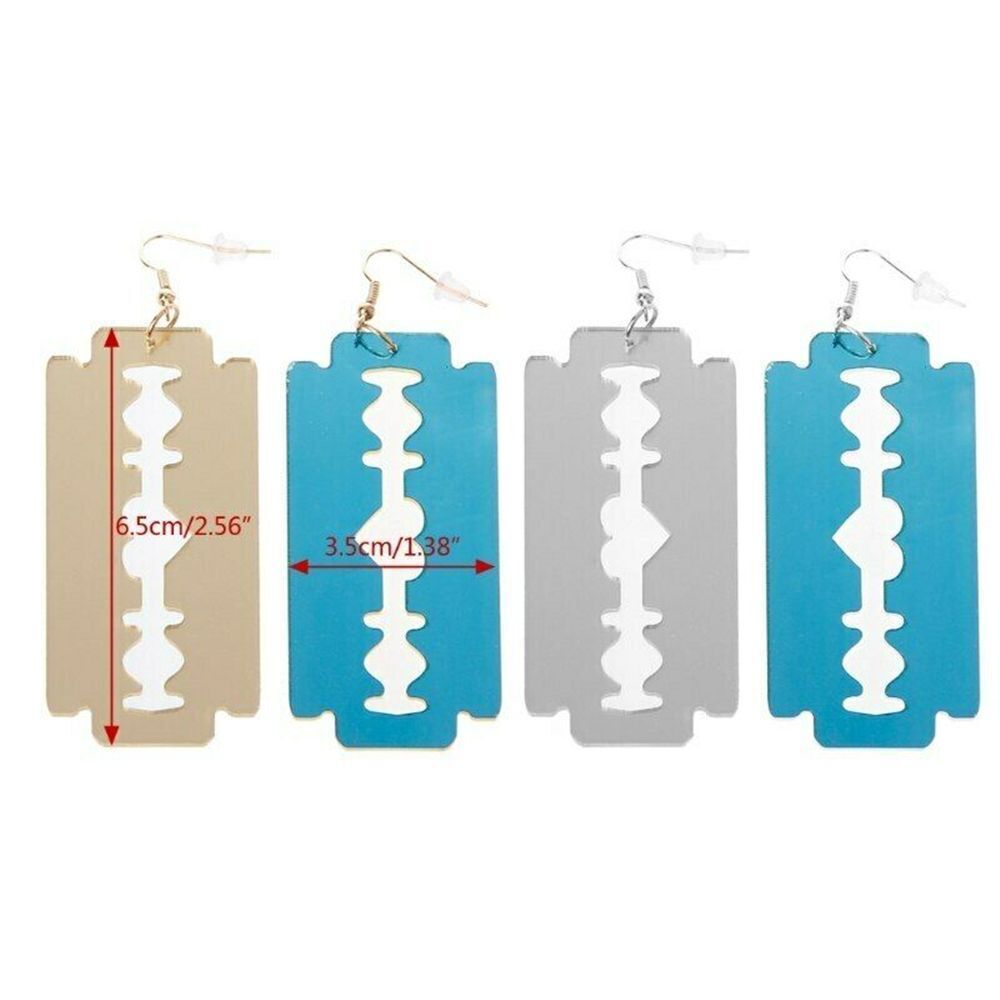 Dangle Gothic Stud Earrings Rock Blade Drop Earrings Ear Studs Acrylic Punk