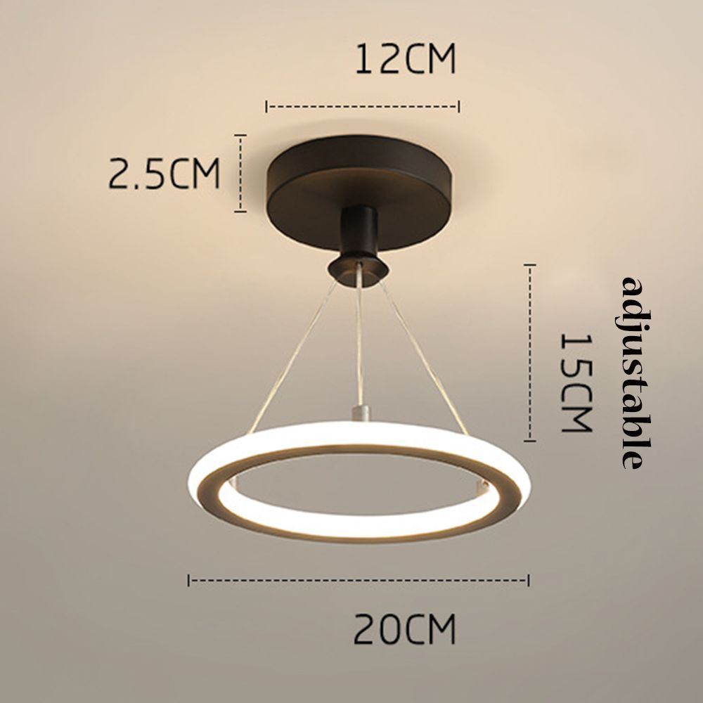 New LED Room Decor Ceiling Lights Modern Pendant Light Bar Lamp Black