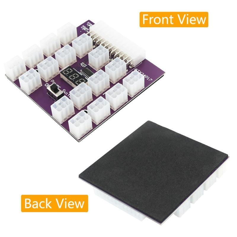 24Pin to 17 ATX 6 Pin Server PSU Power Supply Breakout Board Adapter 2400W Max