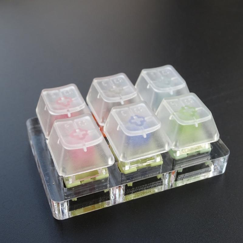 Mechanical Keyboard 6-Key TTC Switch Tester with Acrylic Transparent Keycap Base
