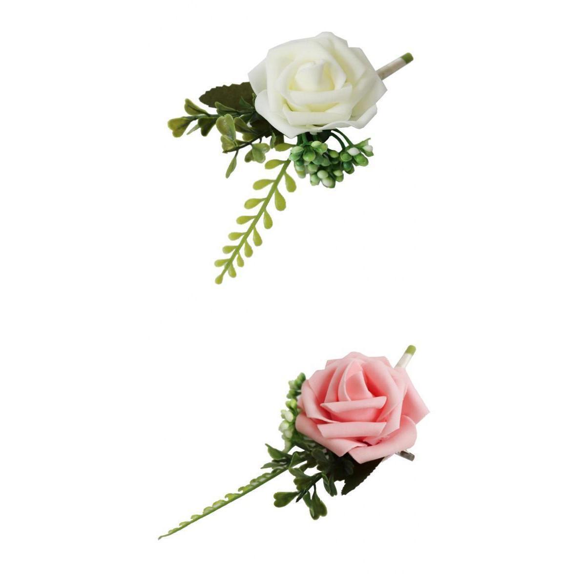 2x    Brooch Bride Corsage Banquet Prom Corsage with Clip