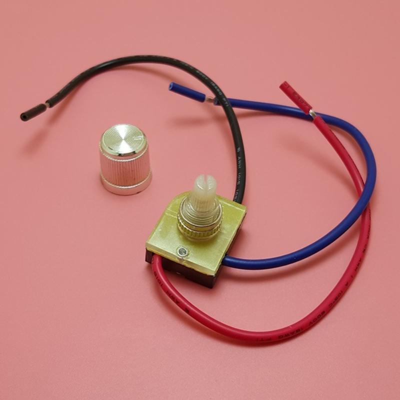 2 Circuit 3-Way Rotary Canopy Switch Lamp Dimmer Knob Switch Easy to Install