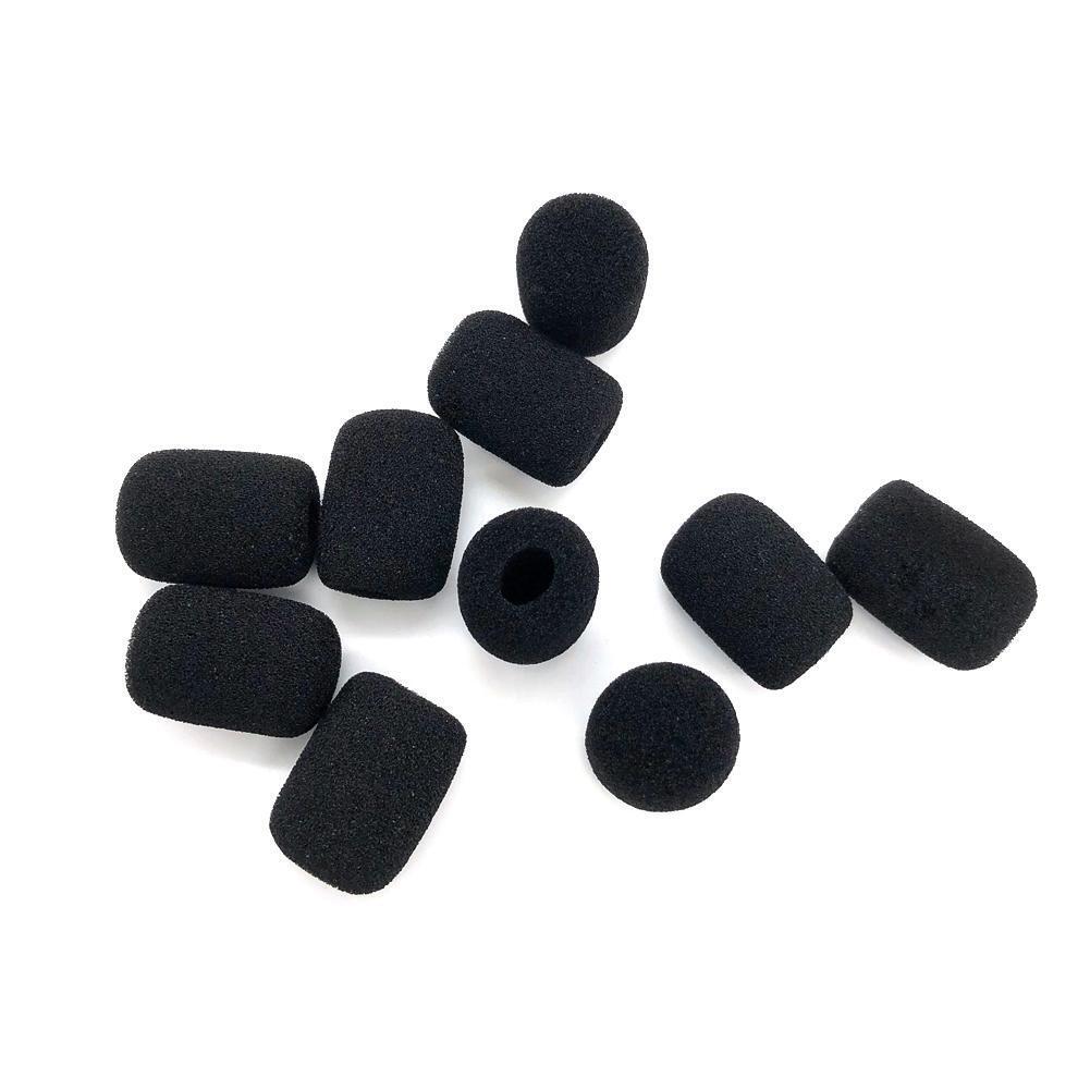 10pcs 30mm Soft Elastic Sponge Microphone Head Cover for Headset Sleeve Mic