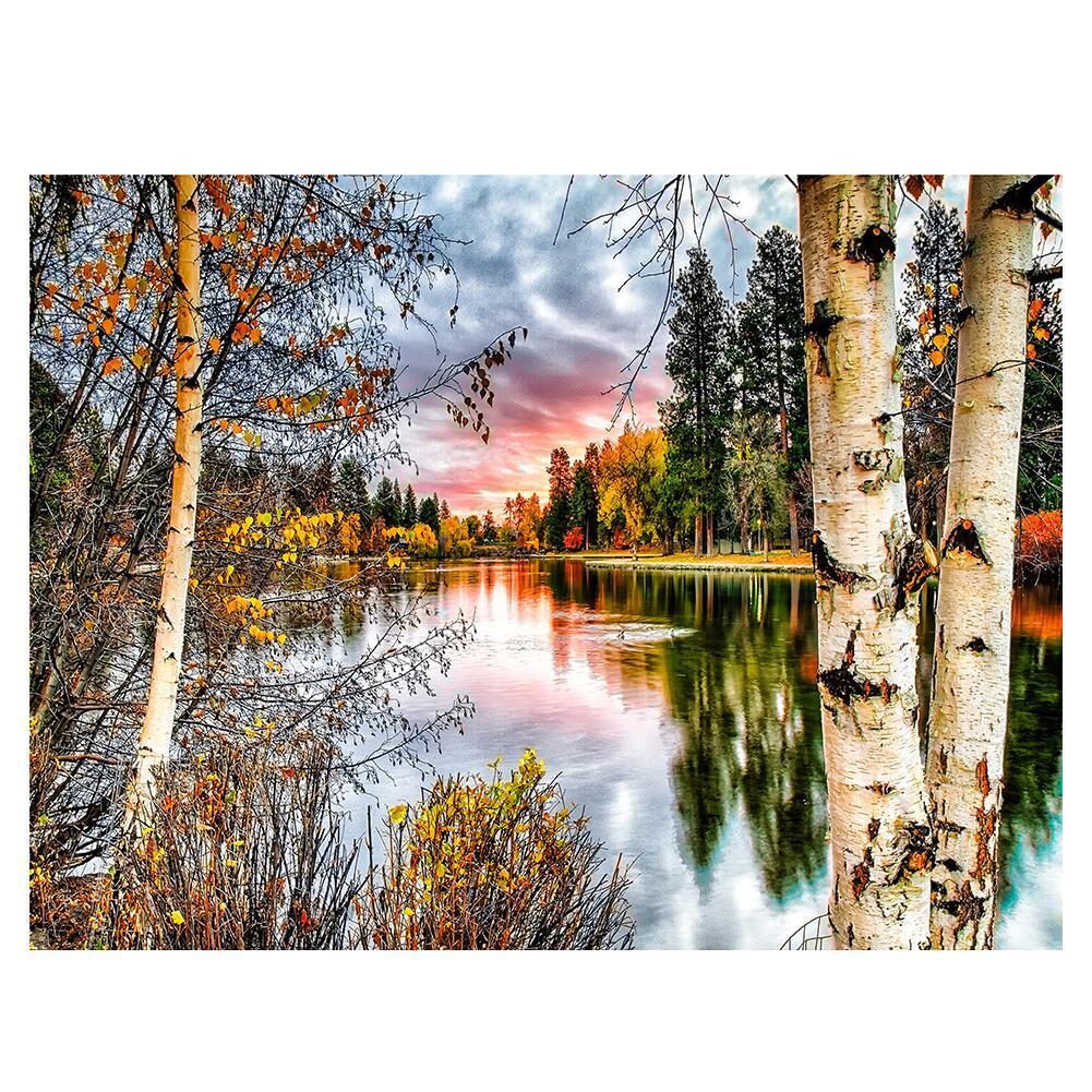 Forest Landscape 5D Diamond DIY Painting Kit Home Decor Craft 40 X 30cm