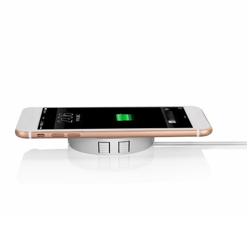 Universal Fast Wireless Charger QI Charging Furniture Desktop Hidden Embedded