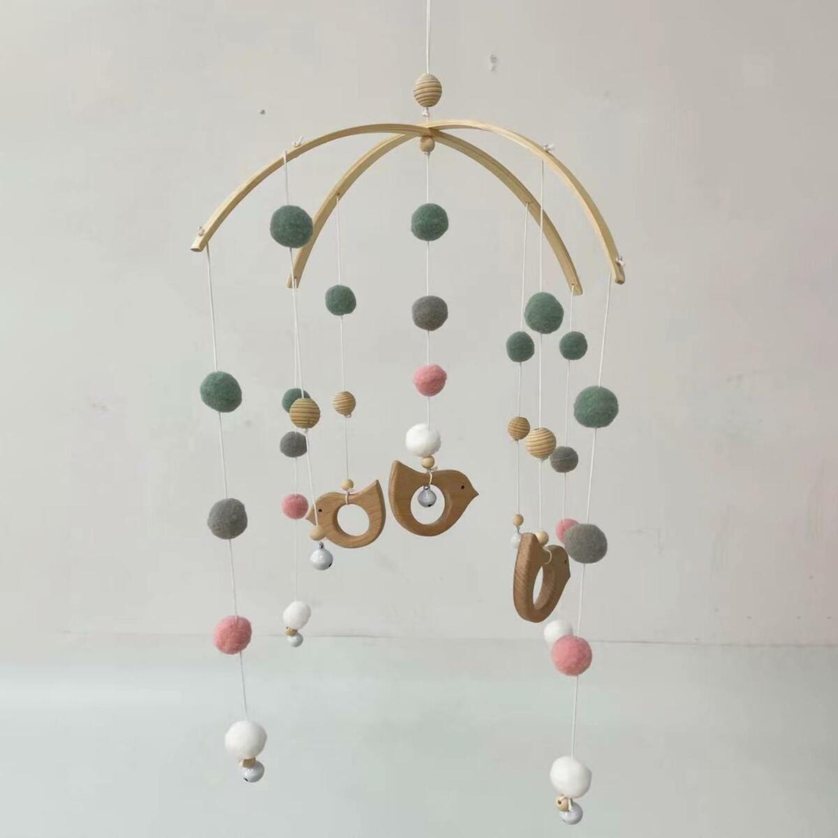 Set of 2 Nordic  Hanging Baby Crib Mobile Wind  Bed  children room