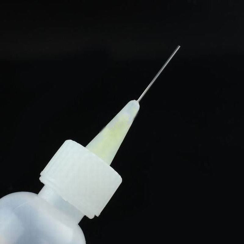 2pcs 50ml Needle Tip Soldering Liquid Flux Alcohol Oil Dispenser Plastic Bottle