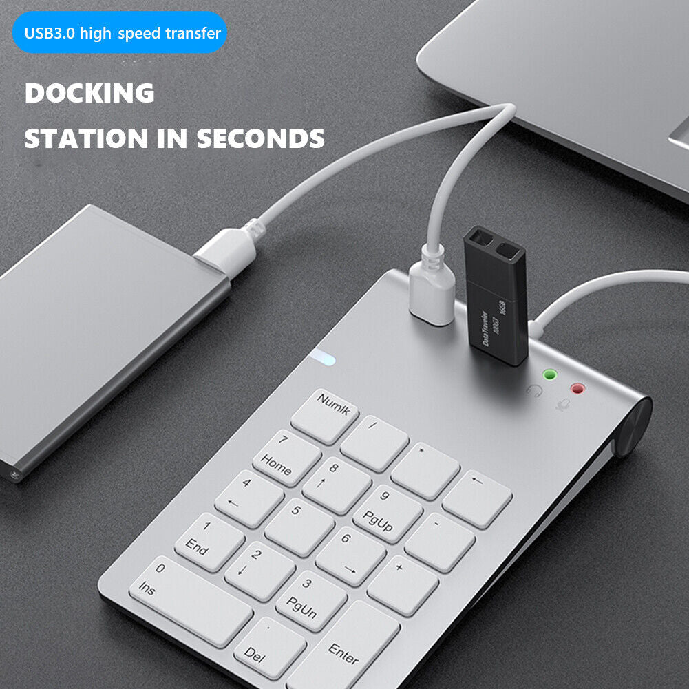 18 Key Numeric Keypad Numpad USB HUB Digital Keyboard for Laptop Desktop PC