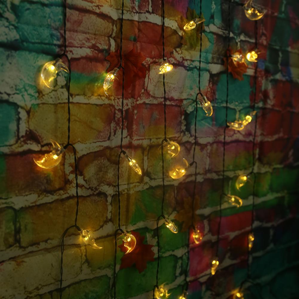 Solar light string 30led moon decoration outdoor Christmas tree courtyard l