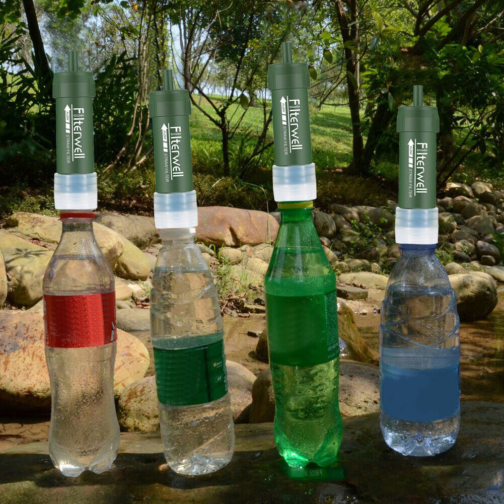 Outdoor Survival Water Purifier Emergency Camping Water Filter Straws Kits