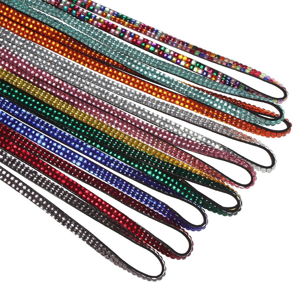 Rhinestone Card Holder Retractable Hanging Rope Lanyard Neck Strap Necklace