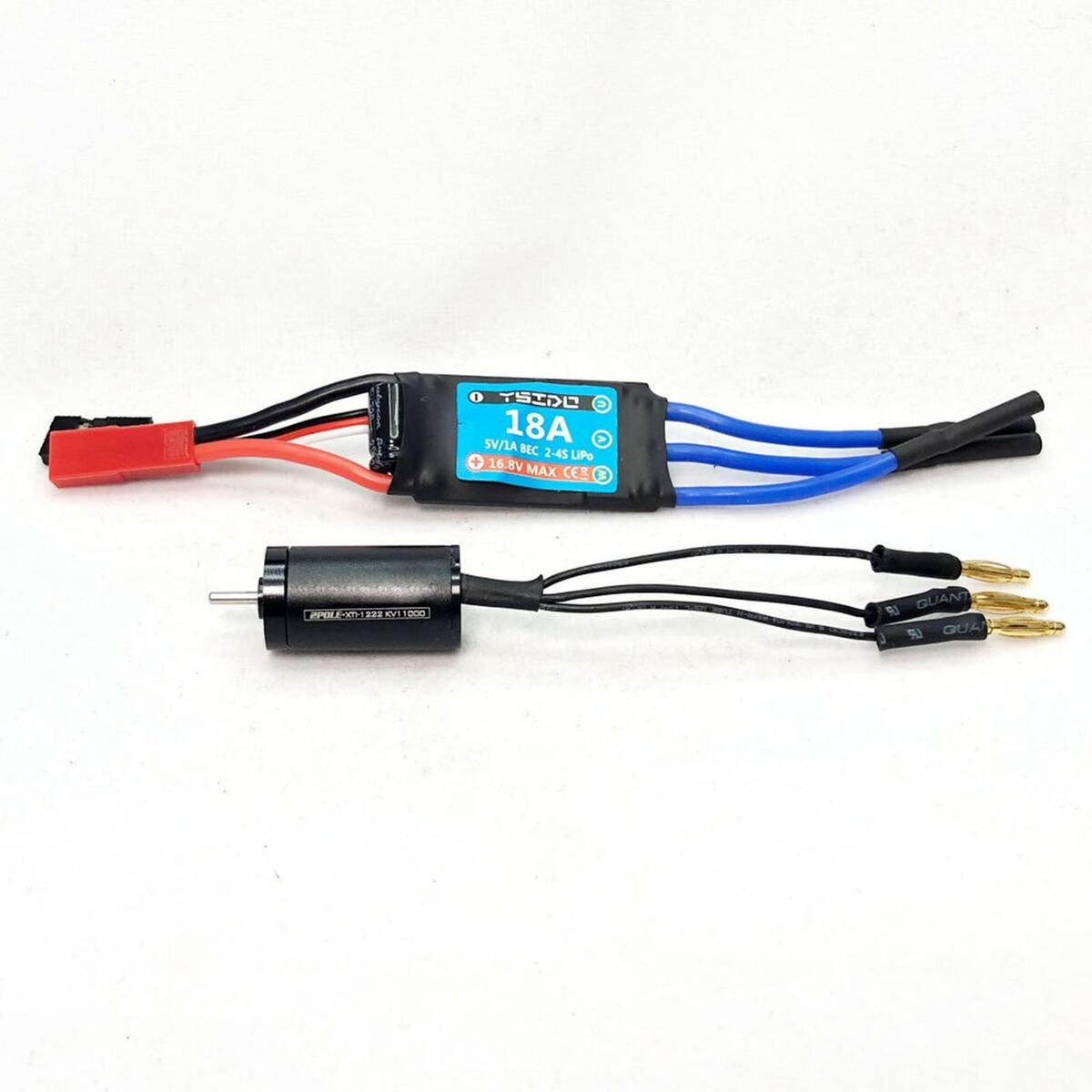 2xBrushless Motor ESC Combo Waterproof  Brakes 18A ESC /32 RC Car