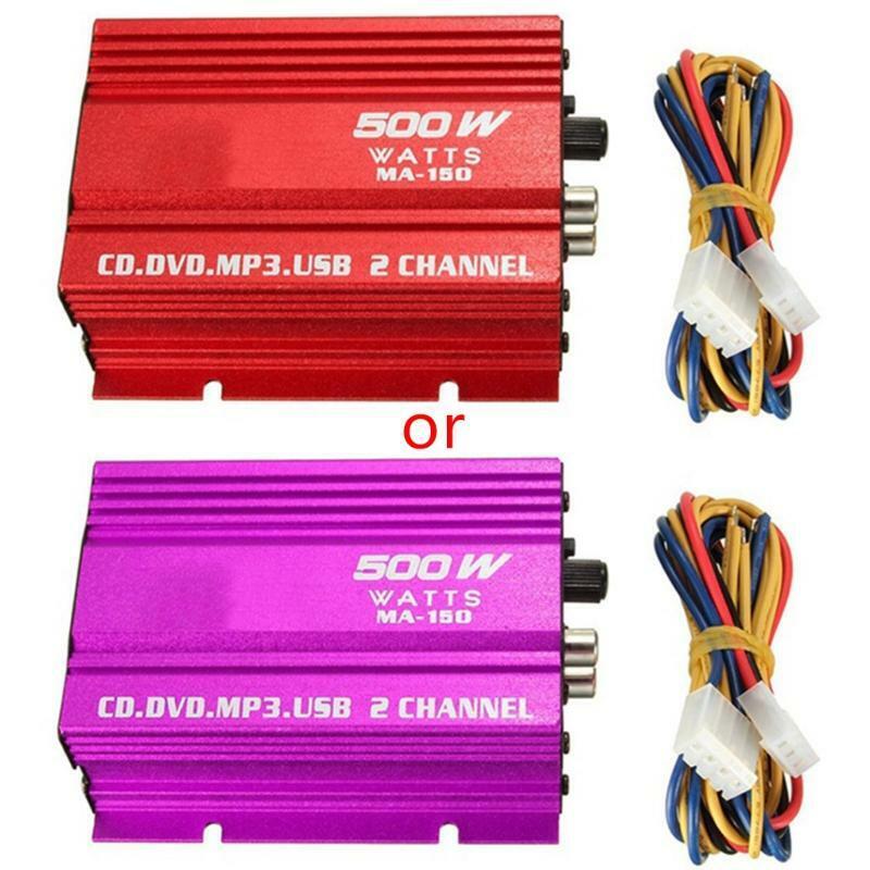 Mini Hi-Fi 18W 2 Channel Stereo Audio Amplifier For Car Auto Motorcycle