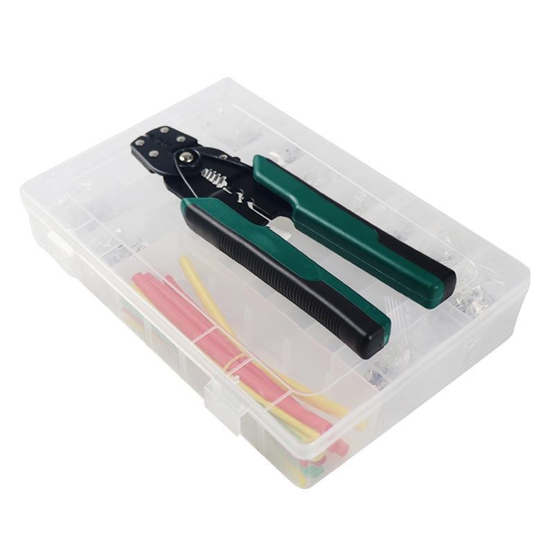 Round Cold Pressed Terminal Kit with Different Sizes Crimp Terminal Pliers Heat