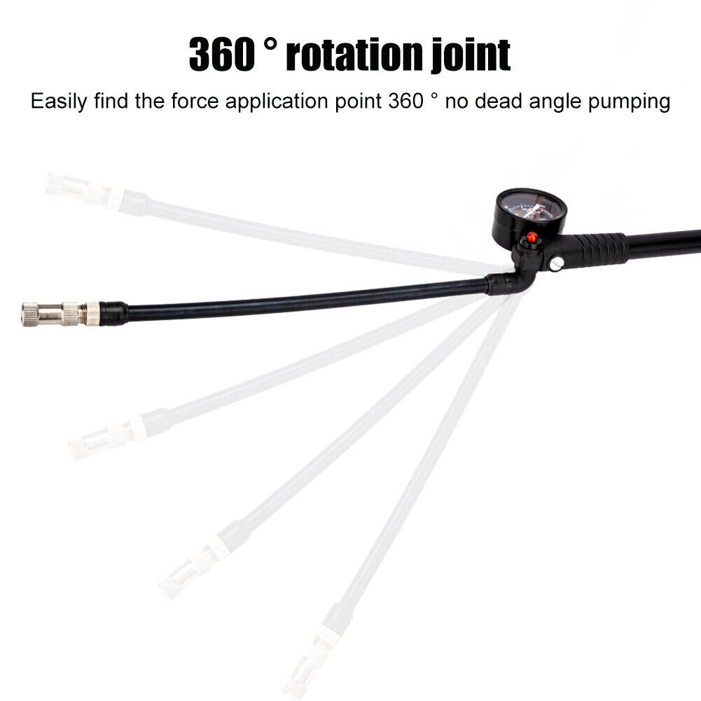 ZTTO Portable MTB Bike Air Pump with Gauge 300PSI Inflator for Front Fork