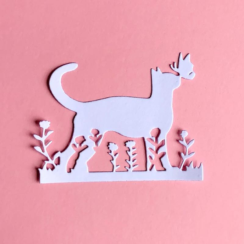 Flowers Cat Metal Cutting Dies Photo Album Decoration Accessories DIY Crafts