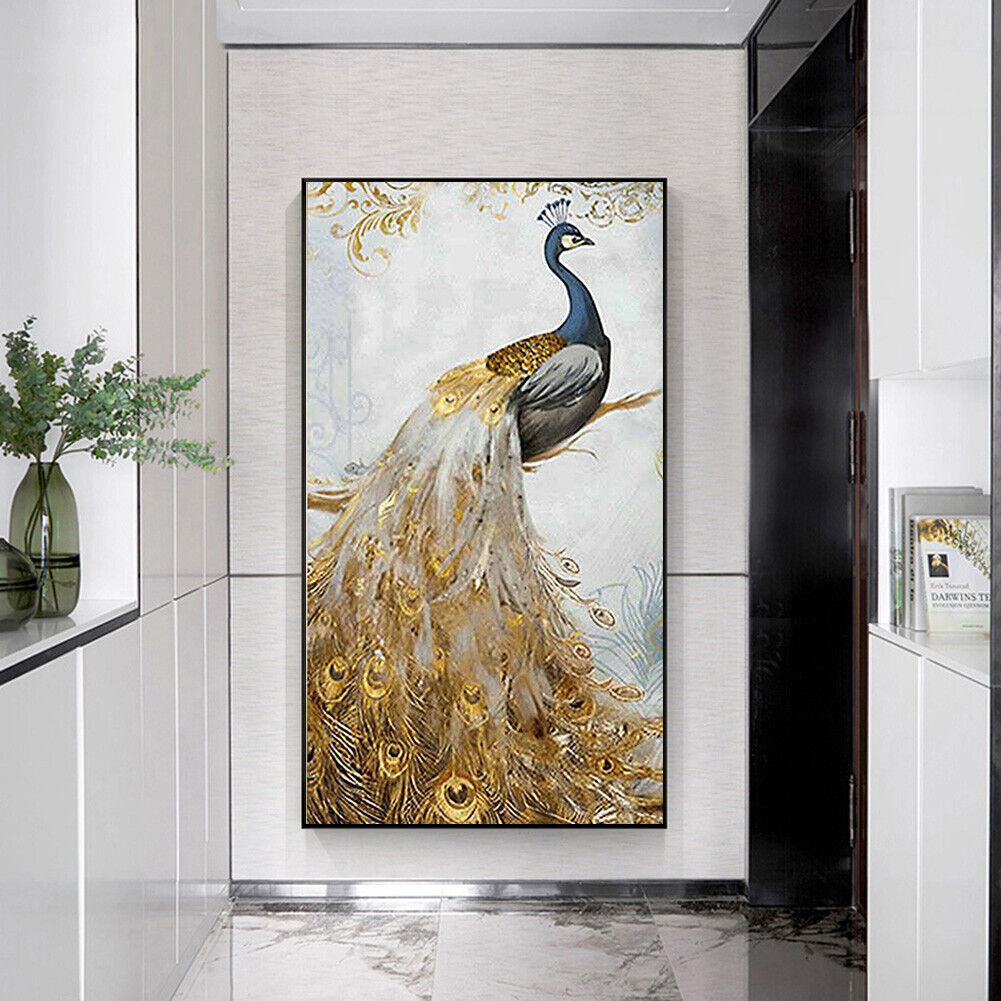 45 X 85cm Full Round Drill Mosaic Craft DIY Noble Peafowl Diamond Painting