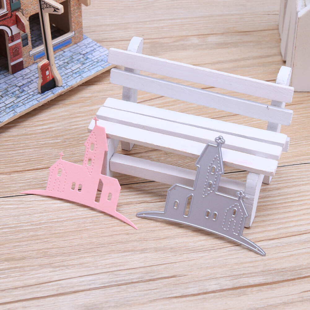 DIY Castle Embossing Cutting Dies Stencils Scrapbook Craft Album Card Gifts