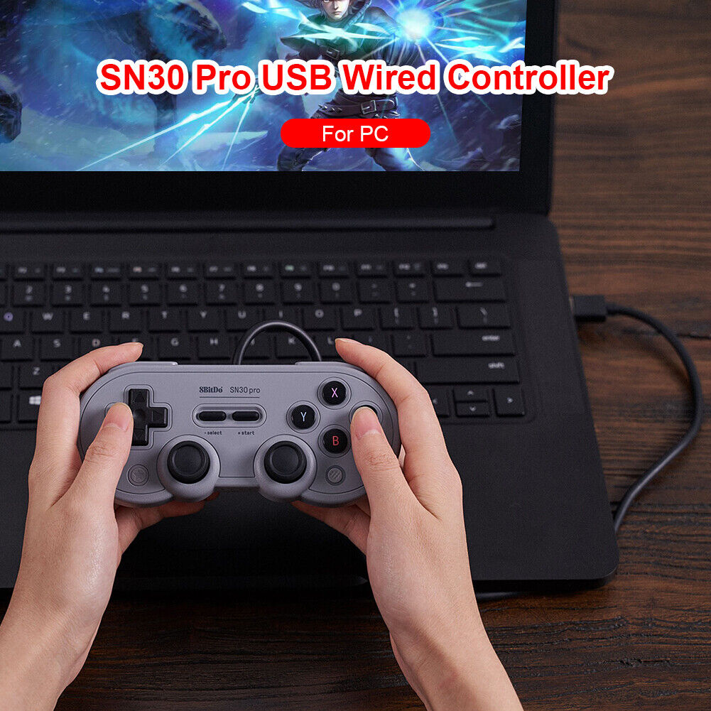 8Bitdo SN30 Pro USB Wired Gamepad Vibration Controller for Switch PC Steam