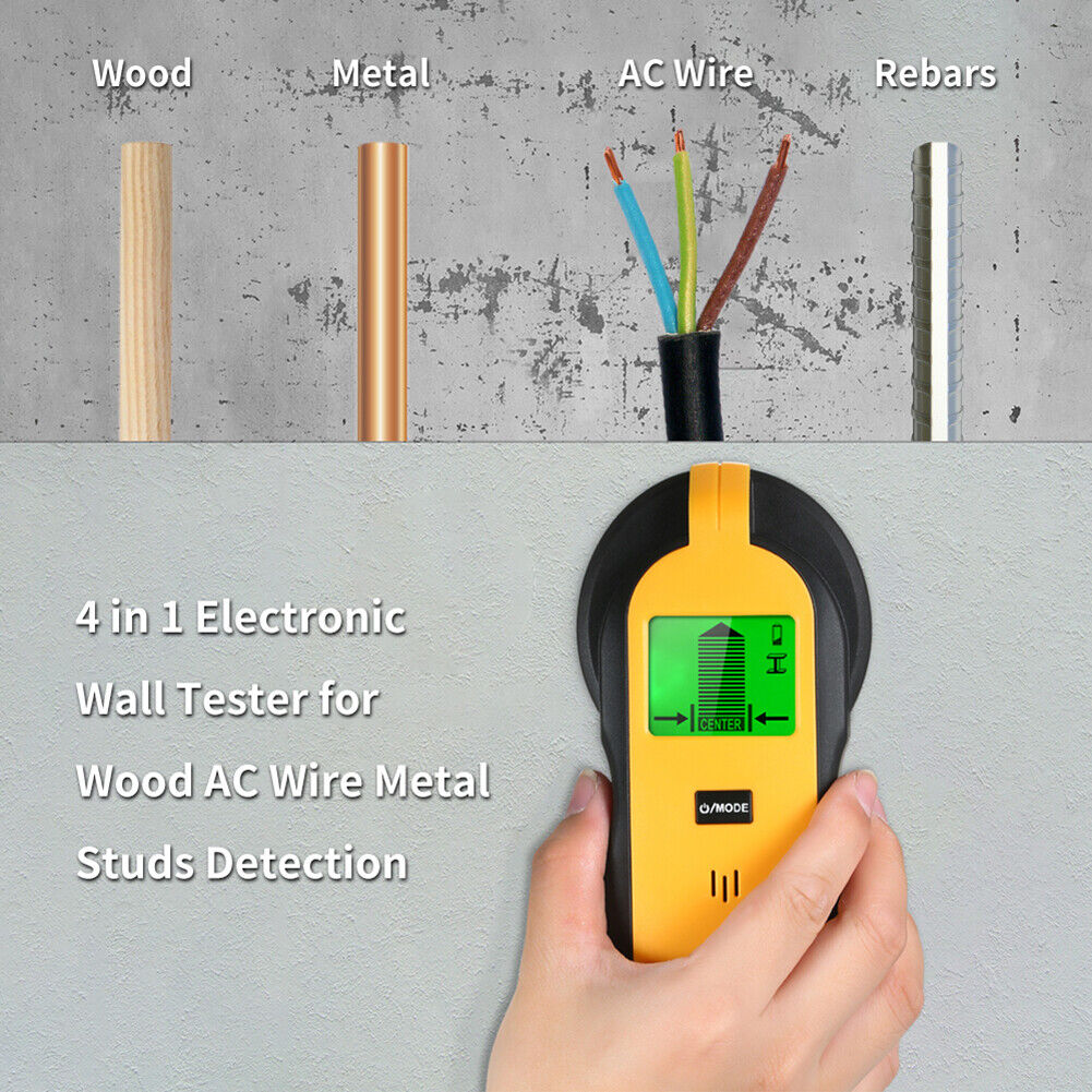 TH250 4-in-1 Wall Detector LCD Display for AC Wire Cable Metal Stud Scanner