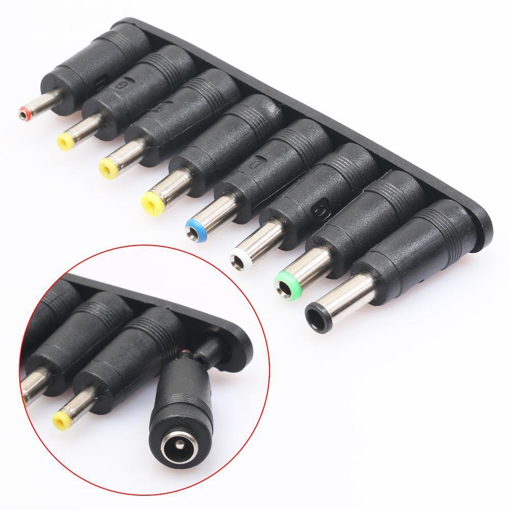 8pcs Angled Tips Universal Notebook Power Adapter Socket Plug Connector
