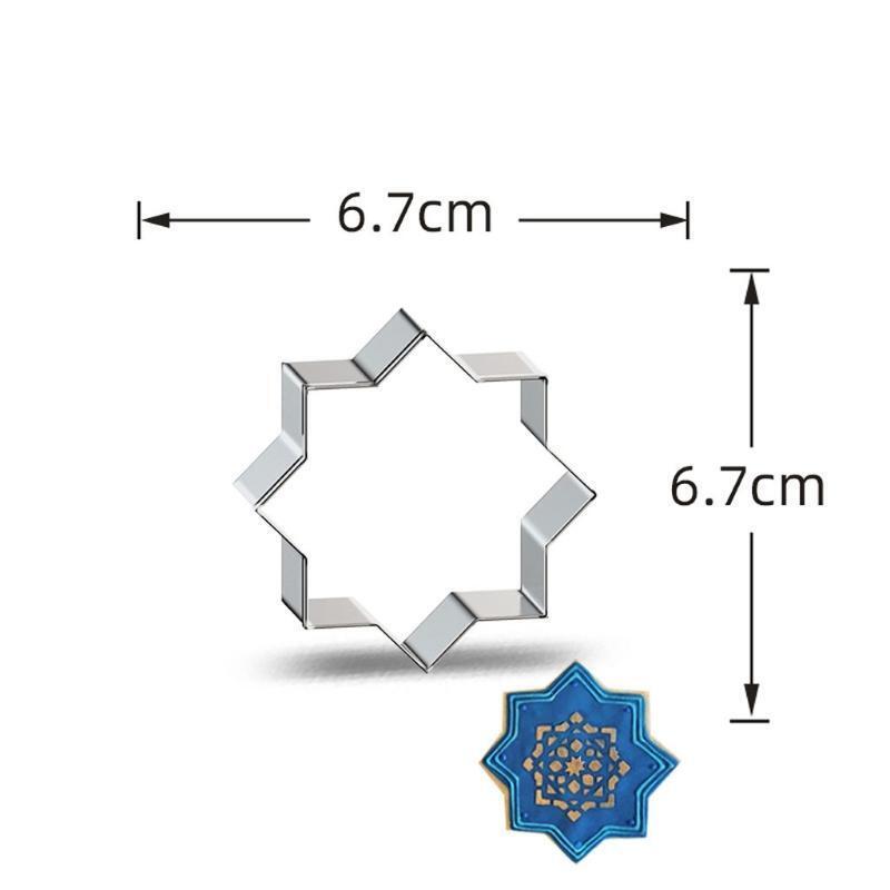 16 Pcs Cookie Cutter Pastry Tool Stainless Steel Non-Stick Shape of Eid al-Fitr