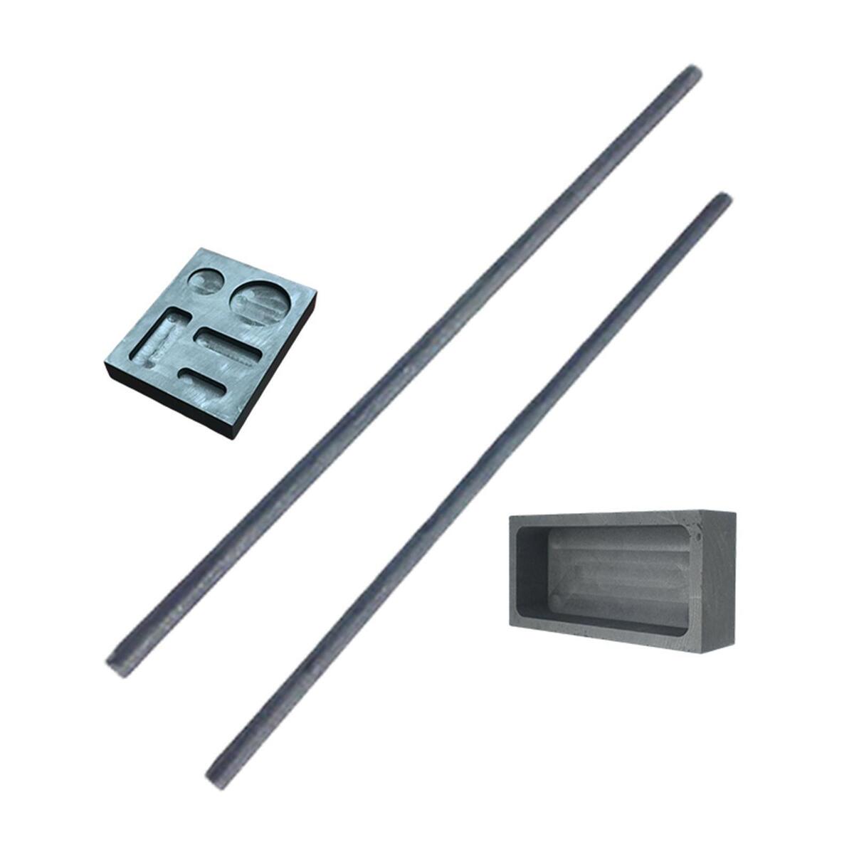 4 Pieces Ingot Die Stir Rod Stick Set for Refining Melting Metal Jewelry