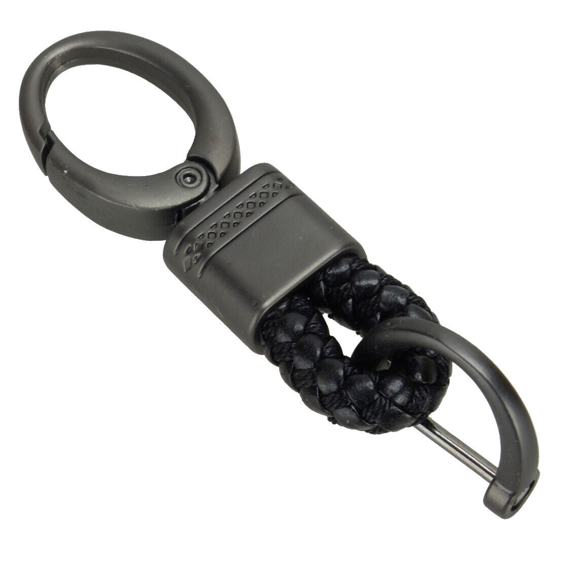 Carbon Fiber Smart Key Fob Case Cover Chain Fit For Cadillac Escalade CTS SRX