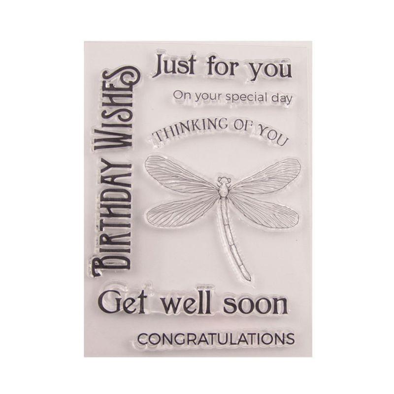 Dragonfly Silicone Clear Seal Stamp DIY Scrapbooking Embossing Photo Album Paper