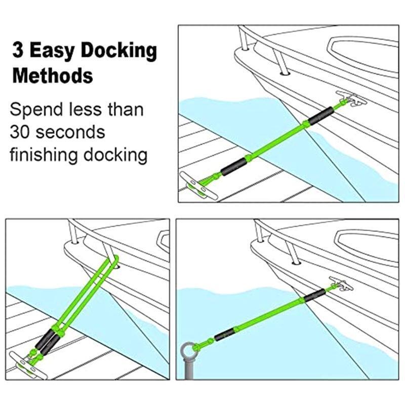 Pack of 1 Bungee Dock Lines for Boat Shock Absorb Dock Tie Mooring Rope