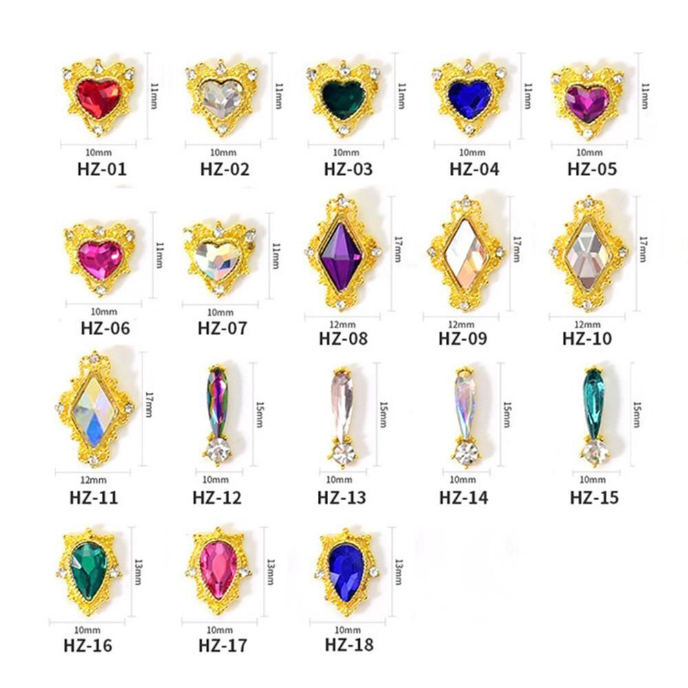 Manicure Decorations Nail Gems Nail diamonds Crystal Charms Alloy Rhinestones