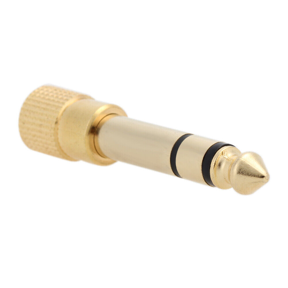 4X Audio Stereo 6.35mm 1/4" Male to 3.5 mm 1/8" Female Adapter Converter