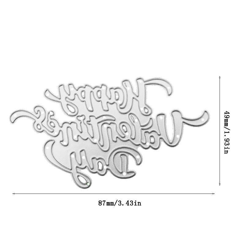 Happy Valentines Day Metal Cutting Dies Stencil Scrapbooking DIY Album Stamps