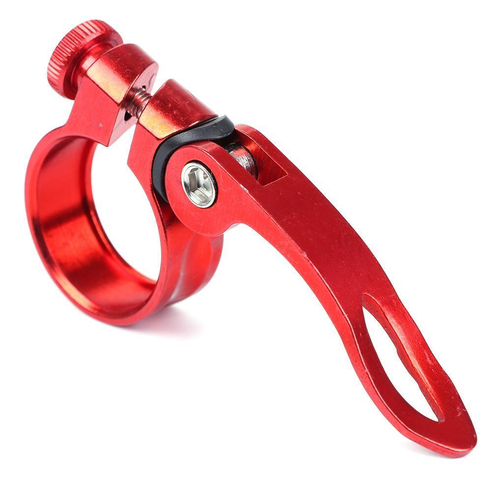 31.8mm Seatpost Clamp Quick Release MTB Bike Seat Post Tube Clip (Red)