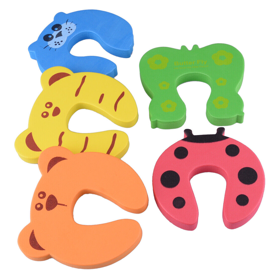 5x Baby Safety Foam Door Jammer Guard Finger Protector Stoppers Animal Design li