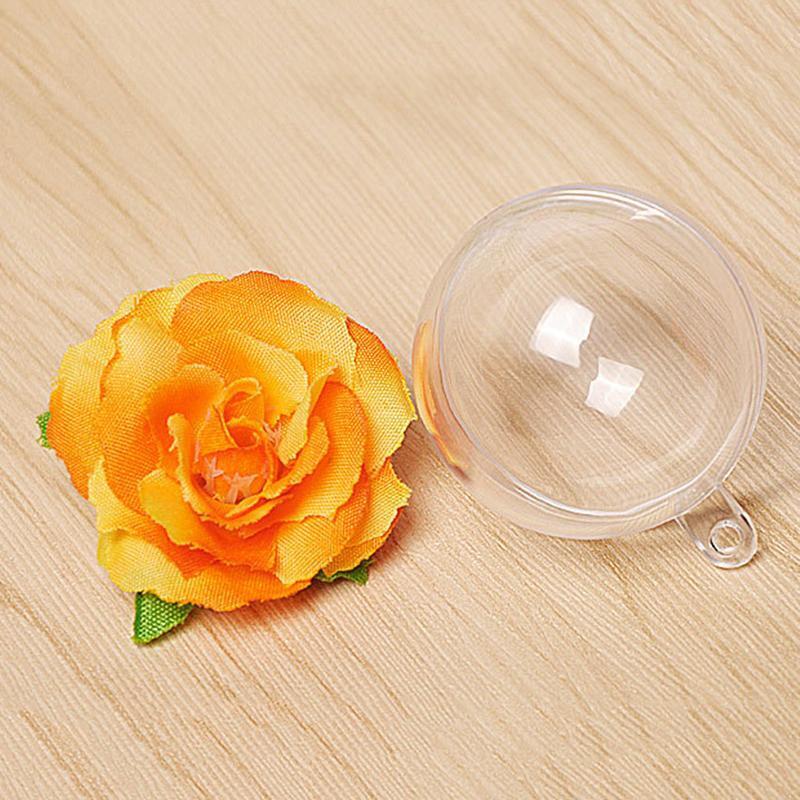 Exquisite Clear Bauble Hanging Hollow Drop Ball Wedding Party Ornaments Dia 12cm
