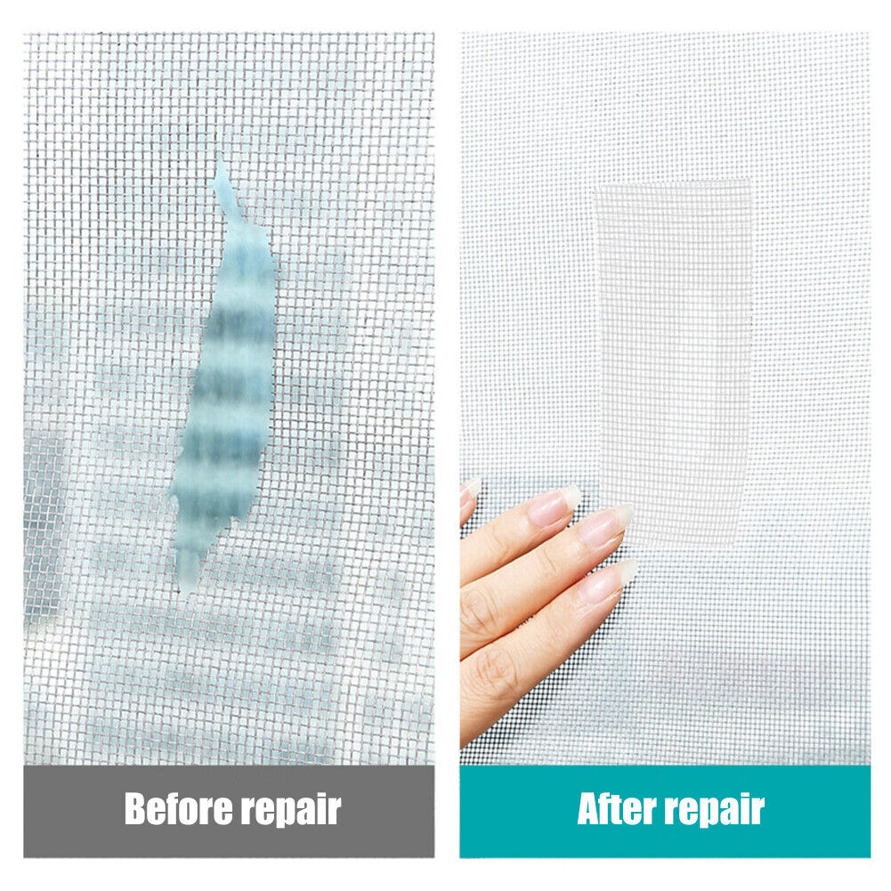 5x200cm Anti-Mosquito Screen Window Patch Self-Adhesive Repair Tape (White)
