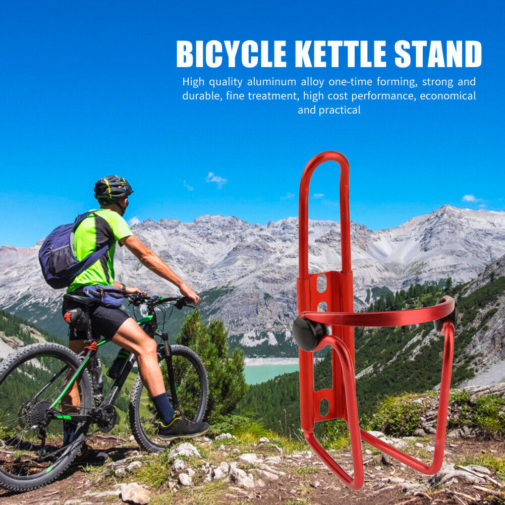 Aluminum Alloy Bicycle Water Bottle Stand MTB Bike Kettle Bracket (Red)