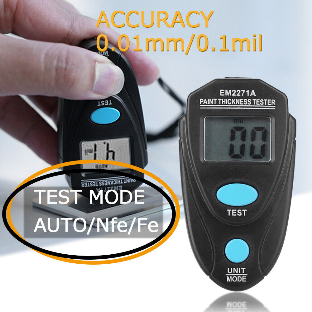 Digital Mini Thickness Gauge Car Paint Film Tester Coating Meter Electric