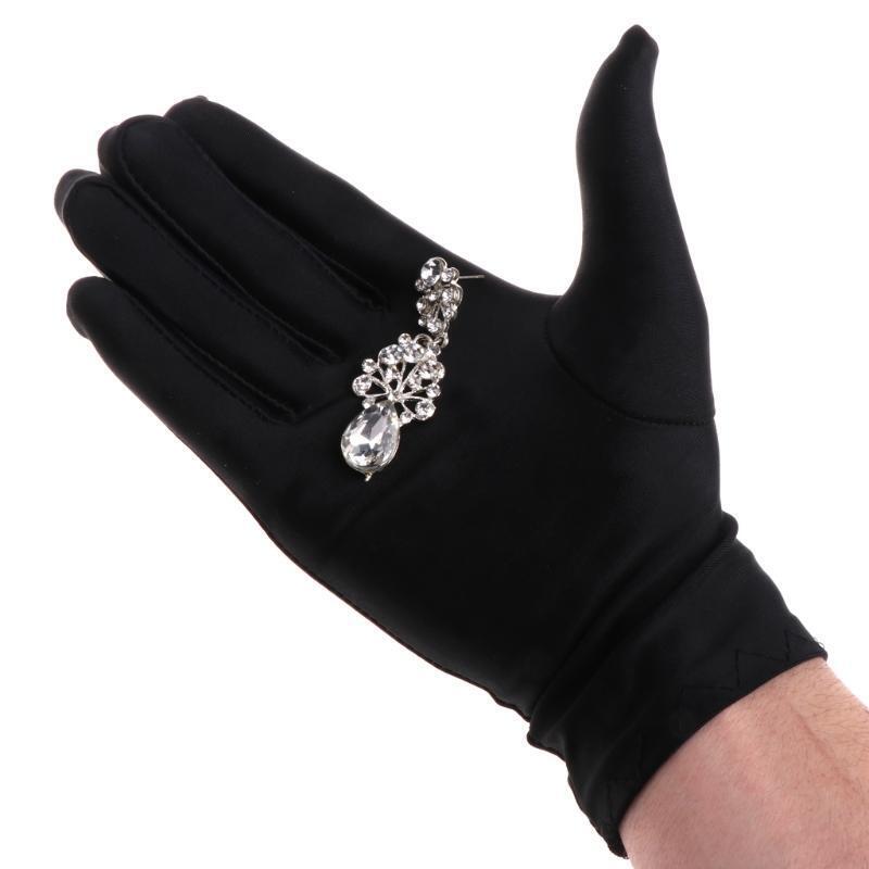 Black Gloves Jewelry Gloves Women ? Men Work Gloves for Dry Hands Drawing Gloves