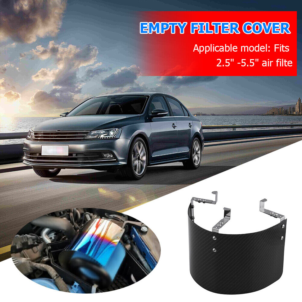 Cold Air Intake Cone Filter Cover Carbon Fiber Look for 2.5-5.5 inch Neck