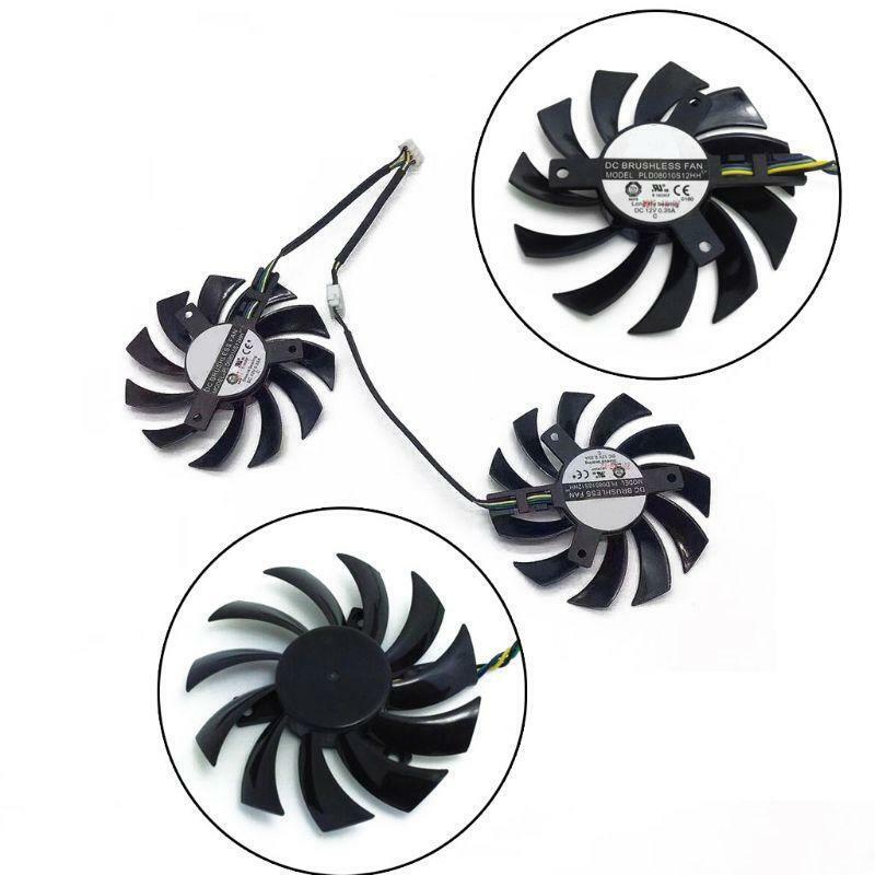 PLD08010S12HH 12V 0.35A 75mm 4Pin For MSI R6750 HD6750 DDR5.DX11 HD5750 Graphics