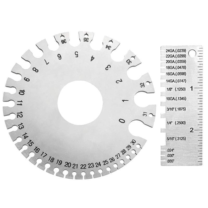 Dual Sided Metal Sheet Guage Stainless Steel Wire Metal Sheet Thickness Gauge