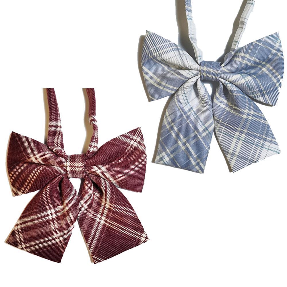 Lovely School Uniform Checkered JK Japanese Collar Bow Bow Tie Sailor Style