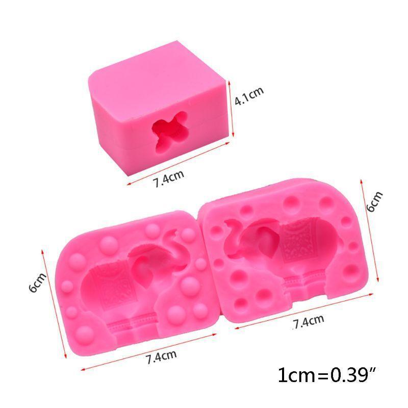 Cute Elephant Baby Animal Silicone Mold DIY Chocolate Cake Topper Decoration